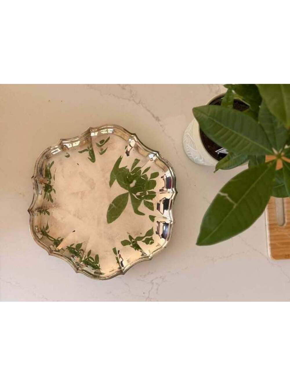 Vintage F.B. Rogers Silver-Plated Scalloped Tray – 11”
